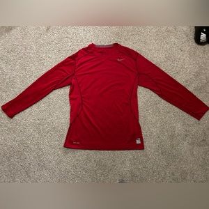 Nike Pro Combat Dri-Fit Men's Fitted Long Sleeve Compression SIZE: Large